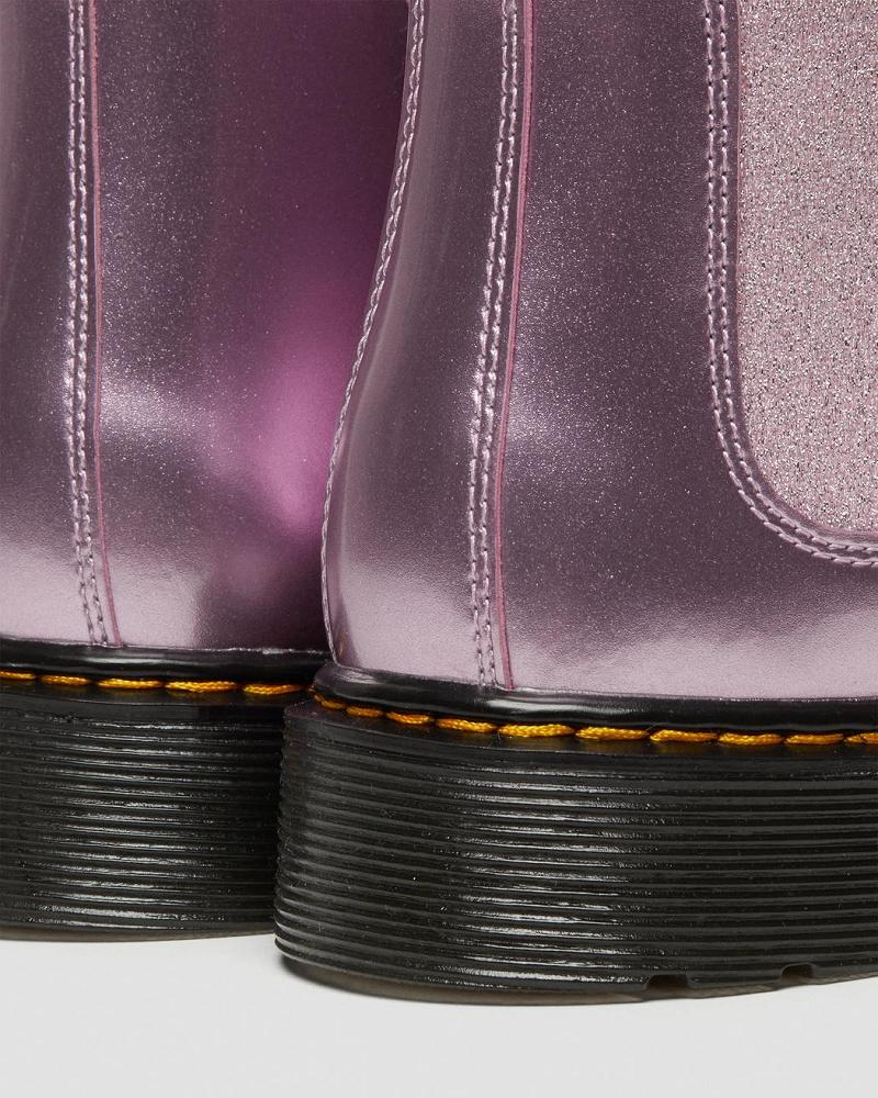 Dr Martens Youth 2976 Metallic Chelsea Støvler Barn Rosa | Norge 151KOR